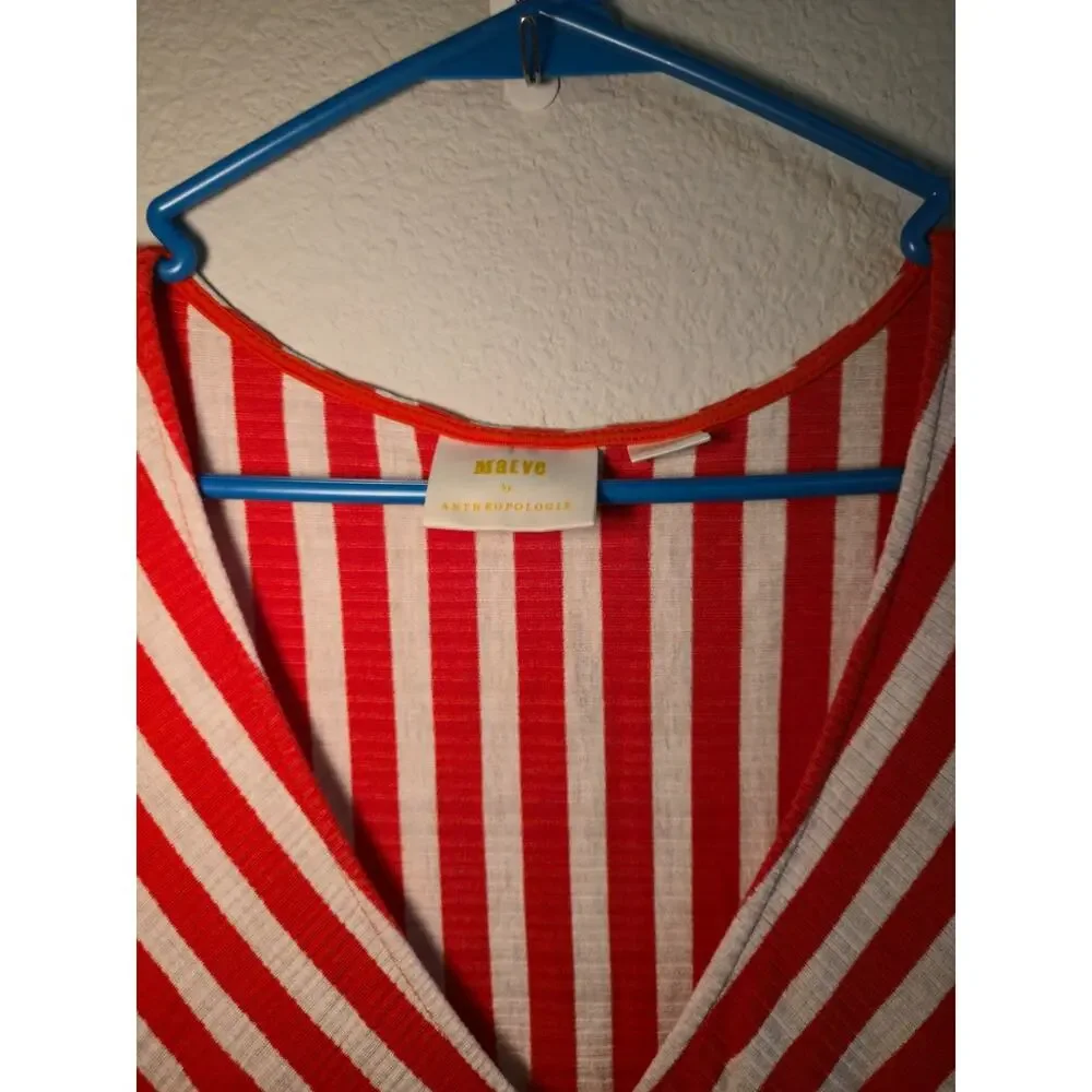 Anthropologie Maeve Bisevo Ribbed Stripe Chevron Maxi Dress Women's Size XL